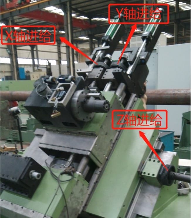  Feeding  system of octg pipe threading machine 